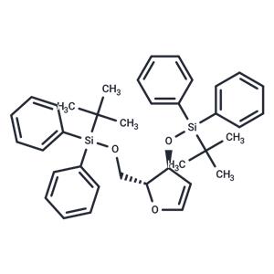 1,4-Anhydro-2-deoxy-3,5-bis-O-(t-butyl diphenylsilyl-D-erythro-pent-1-enitol