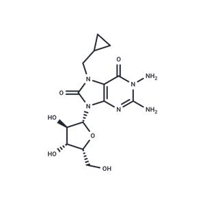 1-Amino-7-cyclopropylmethyl-7,8-dihydro-8-oxo-9-(b-D-xylofuranosyl)guanine