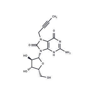 7-(Butyn-2-yl)-7,8-dihydro-8-oxo-9-(beta-D-xylofuranosyl)guanine