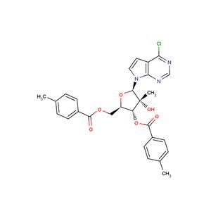 4-Chloro-7-(2-beta-C-methyl-3,5-di-O-(p-toluoyl)-beta-D-ribofuranosyl)-7H-pyrrolo[2,3-d]pyrimidine