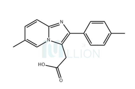 6-Methyl-2-(4-methylphenyl)imidazol[1,2-a]-pyridine-3-acetic acid