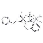 4-C-(Iodomethyl)-1,2-di-O-(1-methylethylidene)-3,5-bis-O-(phenylmethyl)-a-D-ribofuranose