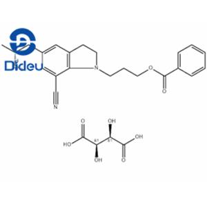 5-[(2R)-2-aminopropyl]-1-[3-(benzoyloxy)propyl]-2,3-dihydro-7-carbonitrile -1H-indole (2R,3R)-2,3-dihydroxybutanedioate