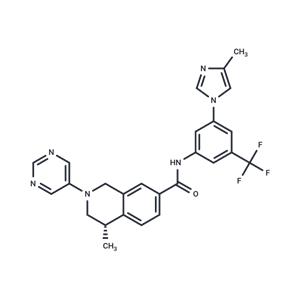 (S)-4-methyl-N-(3-(4-methyl-1H-imidazol-1-yl)-5-(trifluoromethyl)phenyl)-2-(pyrimidin-5-yl)-1,2,3,4-tetrahydroisoquinoline-7-carboxamide