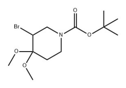 1-Piperidinecarboxylic acid, 3-bromo-4,4-dimethoxy-, 1,1-dimethylethyl ester