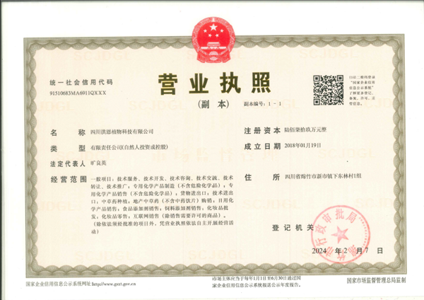 Business License Of EnterpriseLegal Person