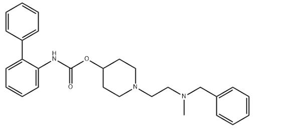 1-(2-(3-((4-carbamoylpiperidin-1-yl)methyl)-N-methylbenzamido)ethyl)piperidin-4-yl [1,1'-biphenyl]-2-ylcarbamate