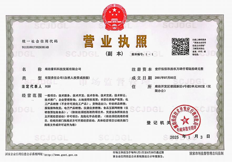 Business License Of EnterpriseLegal Person