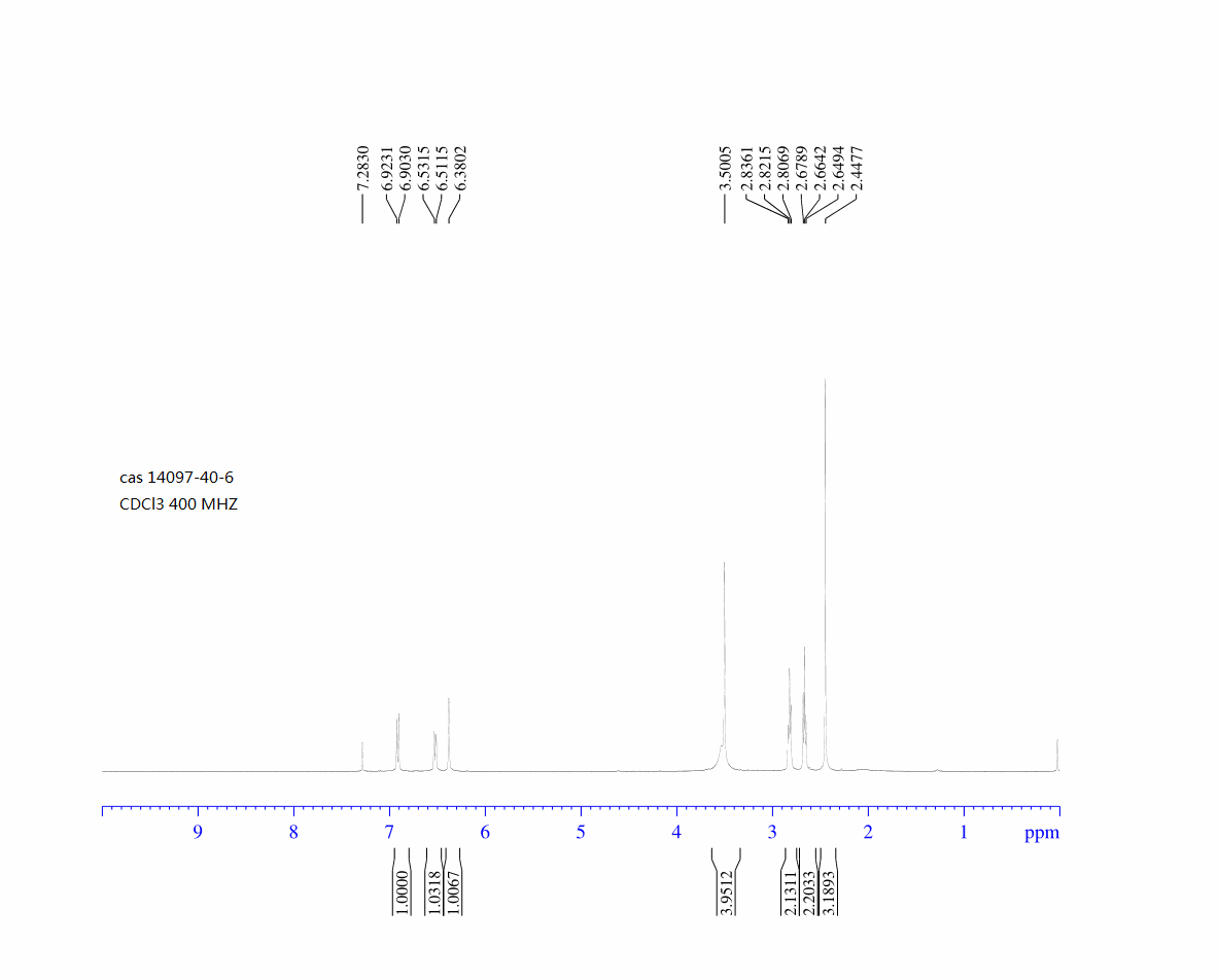 2-Methyl-1,2,3,4-tetrahydroisoquinolin-7-aMine(14097-40-6) <sup>1</sup>H NMR