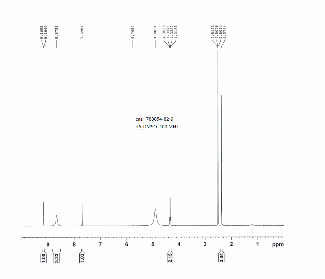 (5-Methylpyridazin-3-yl)methanamine hydrochloride(1788054-82-9) <sup>1</sup>H NMR