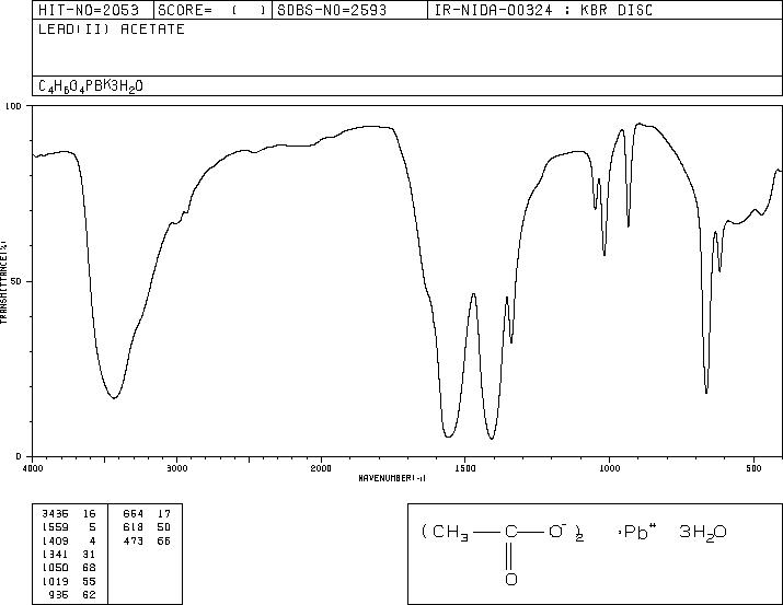 Lead acetate trihydrate(6080-56-4) IR1