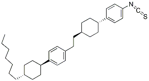 1-[4-(TRANS-4-HEPTYLCYCLOHEXYL)PHENYL]-2-[TRANS-4-(4-ISOTHIOCYANATOPHENYL)CYCLOHEXYL]ETHANE Struktur