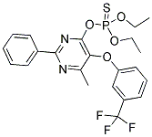 O,O-DIETHYL O-(6-METHYL-2-PHENYL-5-[3-(TRIFLUOROMETHYL)PHENOXY]PYRIMIDIN-4-YL) PHOSPHOTHIOATE Struktur