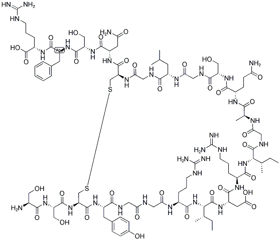 H-SER-SER-CYS-TYR-GLY-GLY-ARG-ILE-ASP-ARG-ILE-GLY-ALA-GLN-SER-GLY-LEU-GLY-CYS-ASN-SER-PHE-ARG-OH (DISULFIDE BRIDGE: 3-19) Struktur