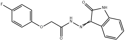 3-(2-(4-FLUOROPHENOXY)ACETYLHYDRAZIDYL)-2-OXOINDOLINE Struktur