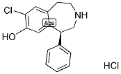 S-(-)-7-CHLORO-8-HYDROXY-1-PHENYL-2,3,4,5-TETRAHYDRO-1H-3-BENZAZEPINE HYDROCHLORIDE Struktur
