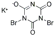 DIBROMOISOCYANURIC ACID, POTASSIUM SALT Struktur