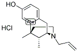 (-)-N-ALLYLNORMETAZOCINE HYDROCHLORIDE Struktur