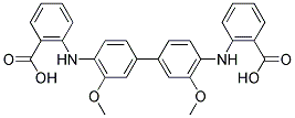 N,N'-BIS(O-CARBOXYPHENYL)-O-DIANISIDINE Struktur