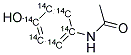 4'-HYDROXYACETANILIDE-RING-UL-14C Struktur