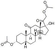 5-BETA-PREGNAN-3-ALPHA, 17,21-TRIOL-11,20-DIONE 3,21-DIACETATE Struktur