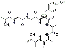 L-ALA-ALA-ALA-L-TYR-L-ALA-ALA-ALA Struktur