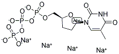 2'-DEOXYTHYMIDINE-5'-TRIPHOSPHORIC ACID, TETRASODIUM Struktur