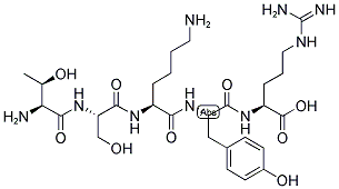 H-THR-SER-LYS-TYR-ARG-OH Struktur