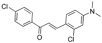 3-[2-CHLORO-4-(DIMETHYLAMINO)PHENYL]-1-(4-CHLOROPHENYL)-2-PROPEN-1-ONE Struktur