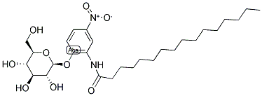 2'-(N-HEXADECANOYLAMINO)-4'-NITROPHENYL-BETA-D-GLUCOPYRANOSIDE Struktur