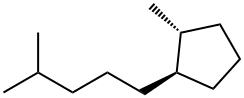 TRANS-1-METHYL-2(4-METHYLPENTYL)CYCLOPENTANE Struktur