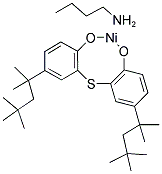 (2,2'-THIOBIS(4-(1,1,3,3-TETRAMETHYLBUTYL)PHENOL)ATO(2,1))-(BUTYLAMINE) NICKEL Struktur