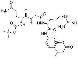 BOC-GLN-GLY-ARG-MCA Struktur
