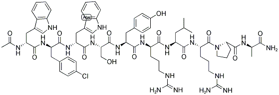 (AC-D-TRP1,D-PHE(4-CL)2,D-TRP3,D-ARG6,D-ALA10)-LHRH Struktur