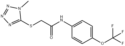 2-[(1-METHYL-1H-1,2,3,4-TETRAAZOL-5-YL)SULFANYL]-N-[4-(TRIFLUOROMETHOXY)PHENYL]ACETAMIDE Struktur