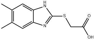 (5,6-DIMETHYL-1 H-BENZOIMIDAZOL-2-YLSULFANYL)-ACETIC ACID Struktur