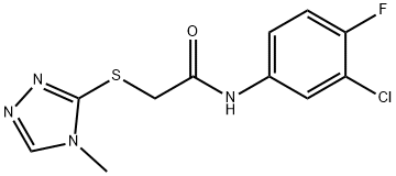 N-(3-CHLORO-4-FLUOROPHENYL)-2-[(4-METHYL-4H-1,2,4-TRIAZOL-3-YL)SULFANYL]ACETAMIDE Struktur