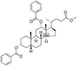 5-BETA-CHOLANIC ACID-3-ALPHA, 12-ALPHA-DIOL DIBENZOATE METHYL ESTER Struktur