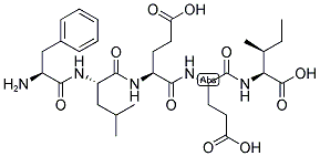 H-PHE-LEU-GLU-GLU-ILE-OH Struktur