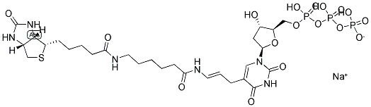 5-[N-(N-BIOTINYL-EPSILON-AMINOCAPROYL)-3-AMINOALLYL]-2'-DEOXYURIDINE-5'-TRIPHOSPHATE Struktur