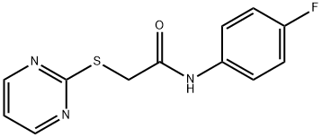 N-(4-FLUOROPHENYL)-2-(2-PYRIMIDINYLSULFANYL)ACETAMIDE Struktur