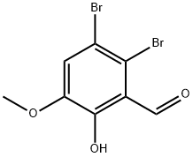 2,3-DIBROMO-6-HYDROXY-5-METHOXY-BENZALDEHYDE Struktur