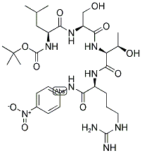 BOC-LEU-SER-THR-ARG-PNA ACOH H2O Struktur