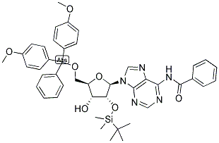 5'-O-(4,4'-DIMETHOXYTRITYL)-N6-BENZOYL-2'-T-BUTYLDIMETHYLSILYL-R-ADENOSINE Struktur