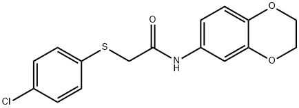 2-(4-CHLOROPHENYLTHIO)-N-(4-OXACHROMAN-6-YL)ETHANAMIDE Struktur