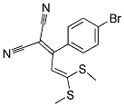 2-(4-BROMOPHENYL)-4,4-BIS(METHYLTHIO)-BUTA-1,3-DIEN-1,1-DICARBONITRILE Struktur