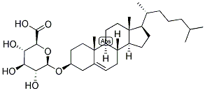 5-CHOLESTEN-3BETA-OL-3-(O->1BETA)-D-GLUCOPYRANOSIDURONIC ACID Struktur