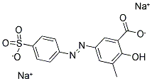 2-HYDROXY-3-METHYL-5-[(4-SULFOPHENYL)AZO]BENZOIC ACID SODIUM SALT Struktur