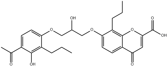 7-[3-(4-ACETYL-3-HYDROXY-2-PROPYLPHENOXY)-2-HYDROXYPROPOXY]-4-OXO-8-PROPYL-4H-1-BENZOPYRAN-2-CARBOXYLIC ACID SODIUM SALT price.