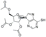 6-MERCAPTO-2',3',5'-TRIACETYLPURINE RIBOSIDE Struktur